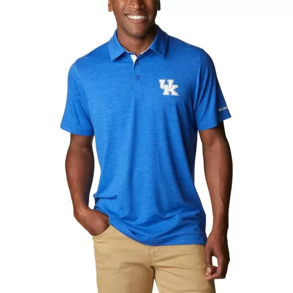 Columbia Mens Tech Trail PoloKentucky Wildcats Uk  Azul