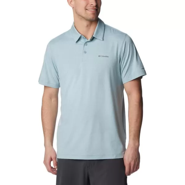 Columbia Mens Tech Trail PoloStone Blue Heather