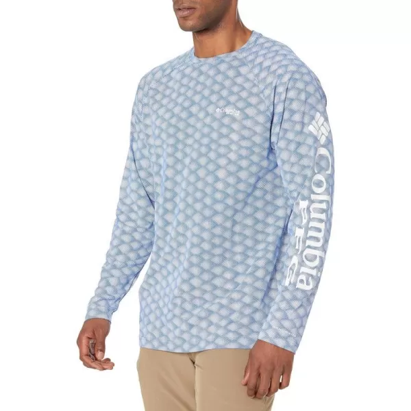 Columbia Mens Terminal Deflector Printed LsVivid Blue Scale Dots