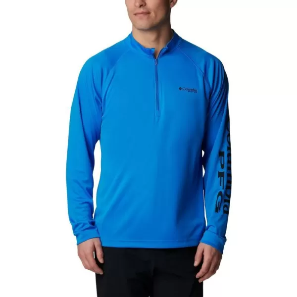 Columbia Mens Terminal Tackle 14 ZipHyper BlueBlack Logo