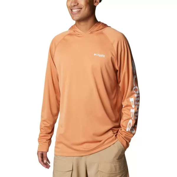 Columbia Mens Terminal Tackle Heather HoodieIsland Orange HeatherWhite Logo