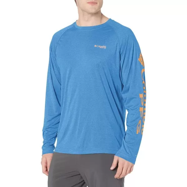 Columbia Mens Terminal Tackle Heather Long Sleeve ShirtBlue