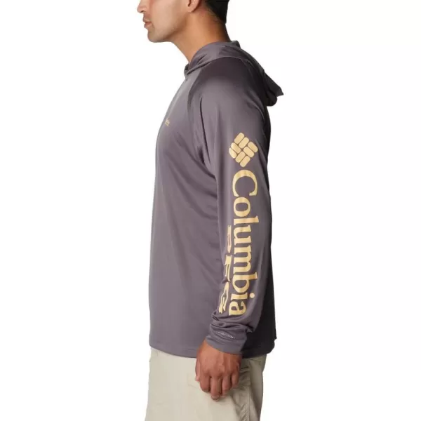 Columbia Mens Terminal Tackle HoodieCity GreyCocoa Butter Logo