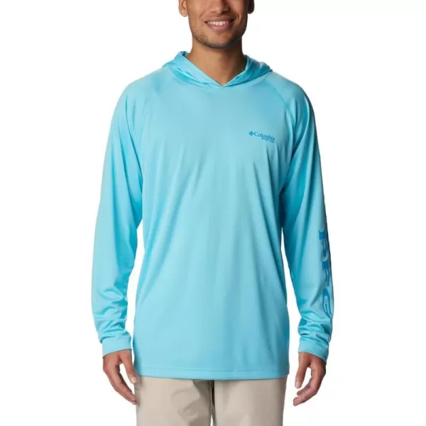 Columbia Mens Terminal Tackle HoodieOpal BluePool Logo