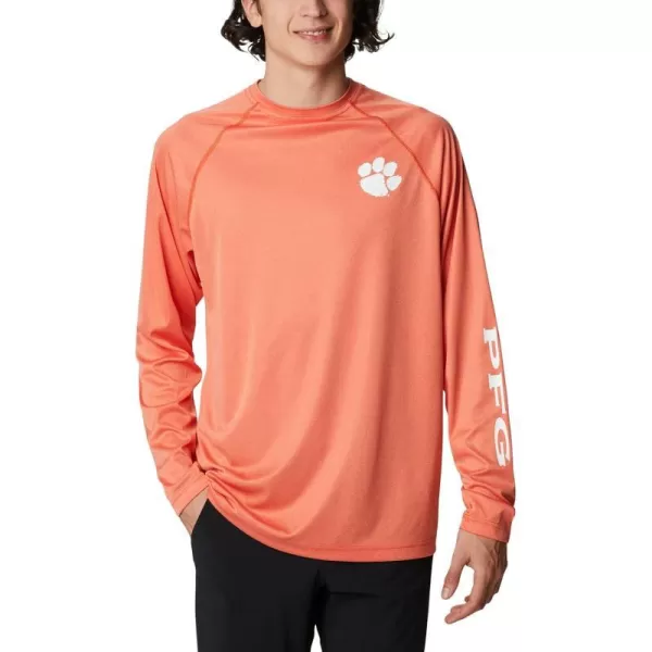 Columbia Mens Terminal Tackle Long Sleeve Shirt Wicking MaterialClemson Tigers 29