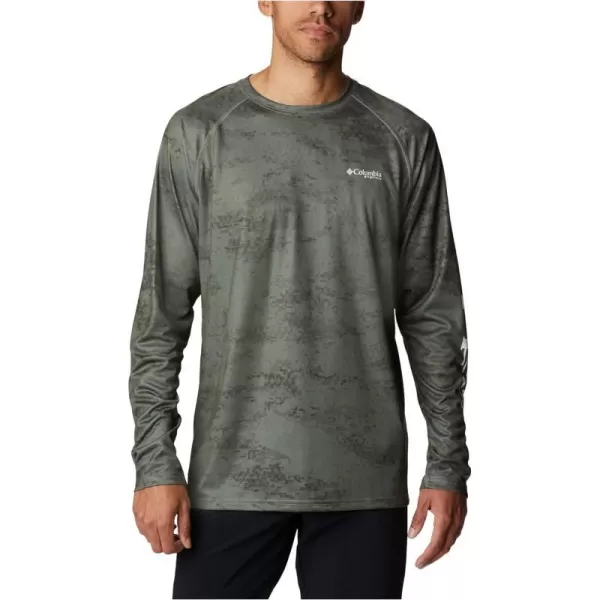 Columbia Mens Terminal Tackle Long Sleeve Shirt Wicking MaterialCypress Pfg Camo