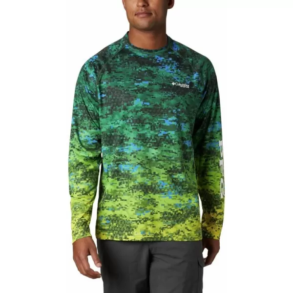 Columbia Mens Terminal Tackle Long Sleeve Shirt Wicking MaterialDorado Digi Camo Fade