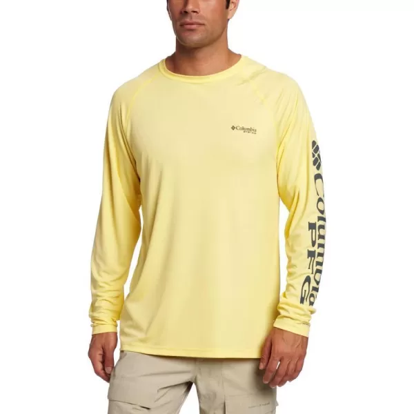 Columbia Mens Terminal Tackle Long Sleeve Shirt Wicking MaterialLemon WhipGrill Logo