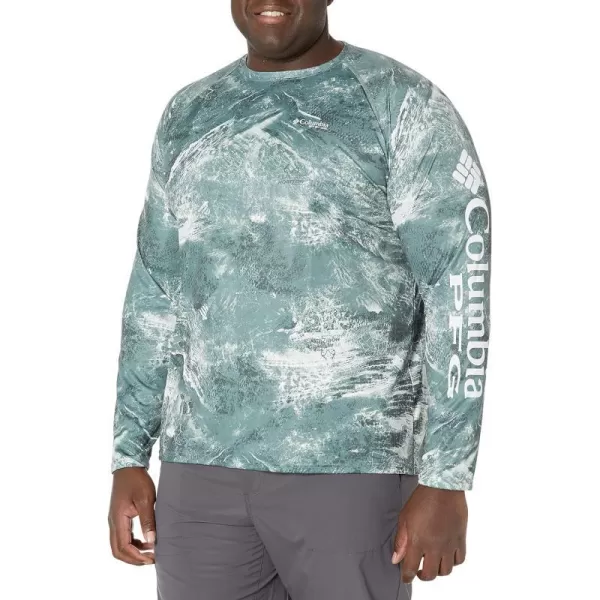 Columbia Mens Terminal Tackle Long Sleeve Shirt Wicking MaterialMetal Realtree Horizon