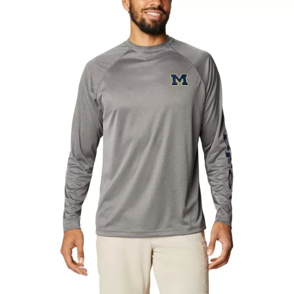 Columbia Mens Terminal Tackle Long Sleeve Shirt Wicking MaterialMichigan Wolverines 10