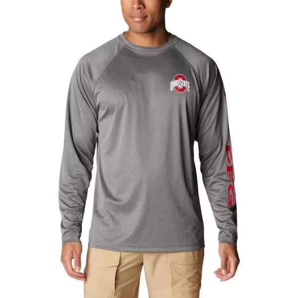 Columbia Mens Terminal Tackle Long Sleeve Shirt Wicking MaterialOhio State Buckeyes 2