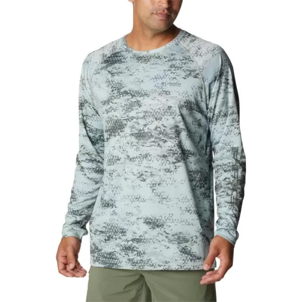 Columbia Mens Terminal Tackle Long Sleeve Shirt Wicking MaterialSafari Pfg Camo