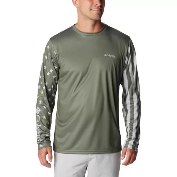 Columbia Mens Terminal Tackle PFG Global Compass LSCypressCool Grey