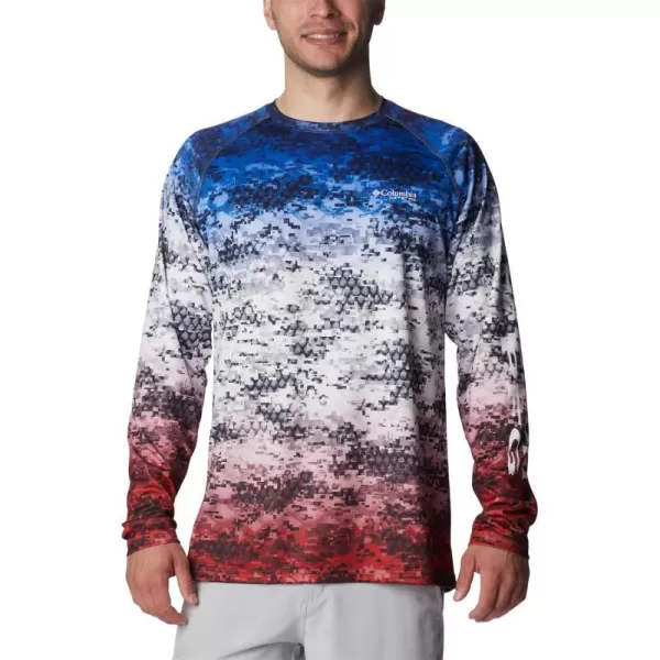 Columbia Mens Terminal Tackle PFG Sleeve LS ShirtAmericana Digi Camo Fade