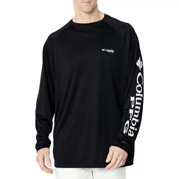 Columbia Mens Terminal Tackle PFG Sleeve LS ShirtBlackCool Grey Logo