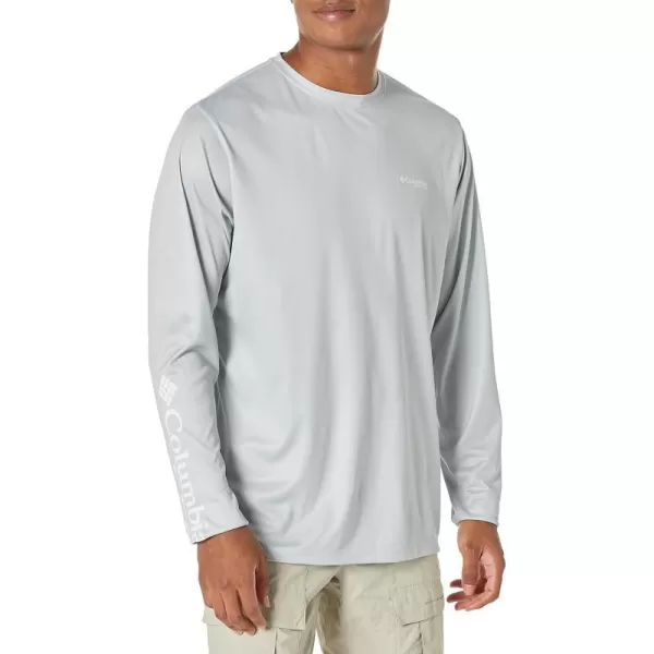 Columbia Mens Terminal Tackle PFG Statetriot Long SleeveCool GreyWhite Tx