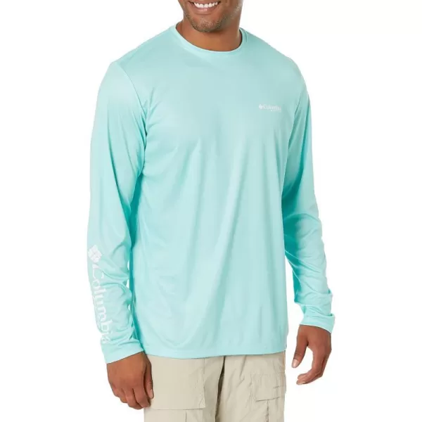 Columbia Mens Terminal Tackle PFG Statetriot Long SleeveGulf StreamWhite Fl