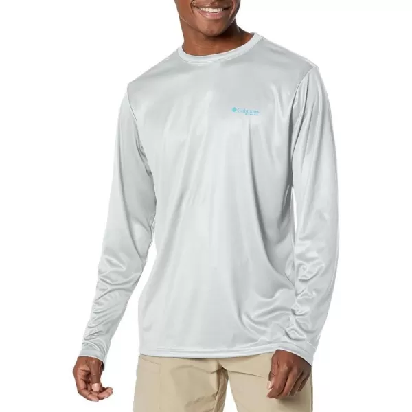 Columbia Mens Terminal Tackle PFG on The Line Long SleeveCool GreyRiptide Freshwater