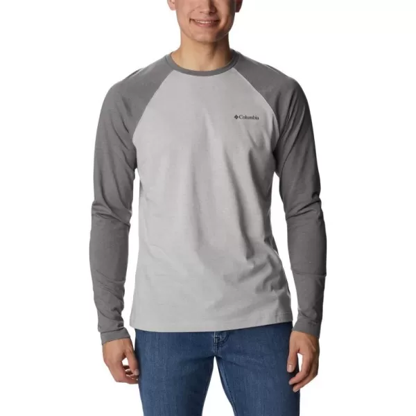 Columbia Mens Thistletown Hills Raglan TeeColumbia Grey Heather City Grey Heather