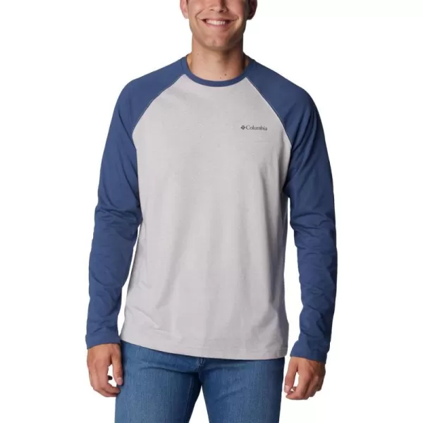 Columbia Mens Thistletown Hills Raglan TeeColumbia Grey Heather Dark Mountain