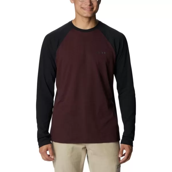 Columbia Mens Thistletown Hills Raglan TeeElderberry HeatherBlack