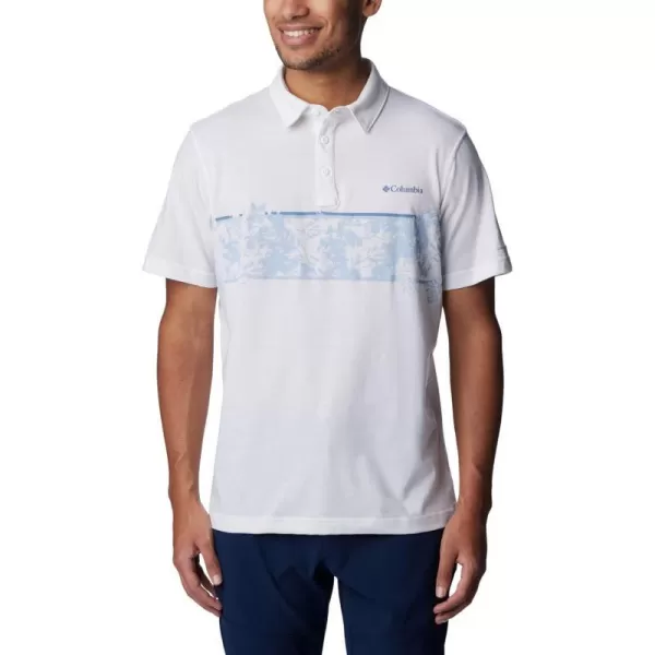 Columbia Mens Thistletown Hills Stripe PoloWhite