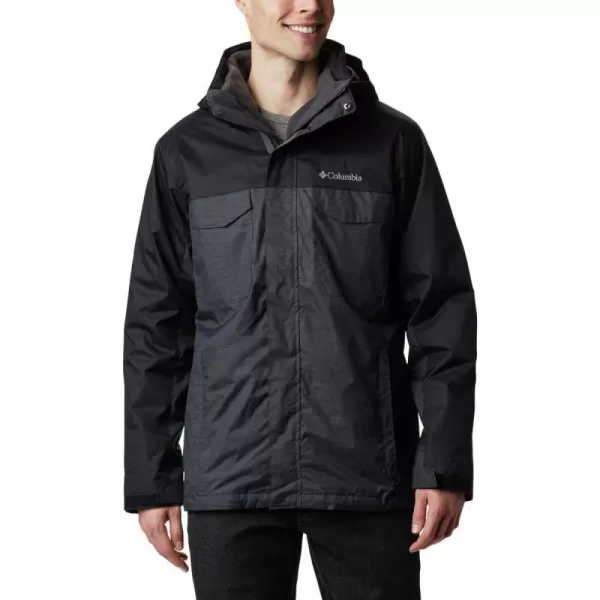 Columbia Mens Timberline Triple Interchange Winter JacketShark Jacquard TextureBlack