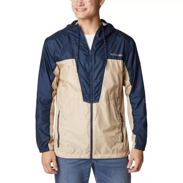 Columbia Mens Trail Traveler WindbreakerAncient FossilCollegiate Navy