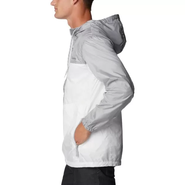 Columbia Mens Trail Traveler WindbreakerWhiteColumbia Grey