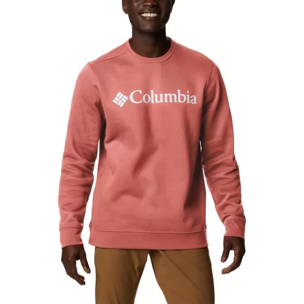 Columbia Mens Trek CrewDark CoralCsc Branded Logo