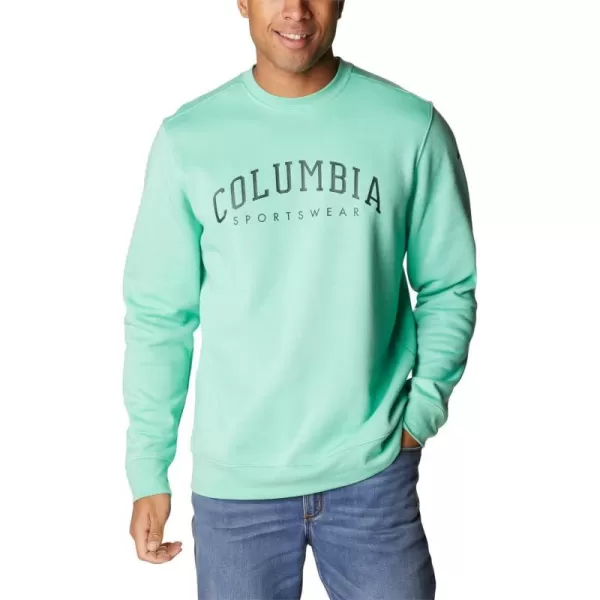 Columbia Mens Trek CrewKelp HeatherArched Brand Logo