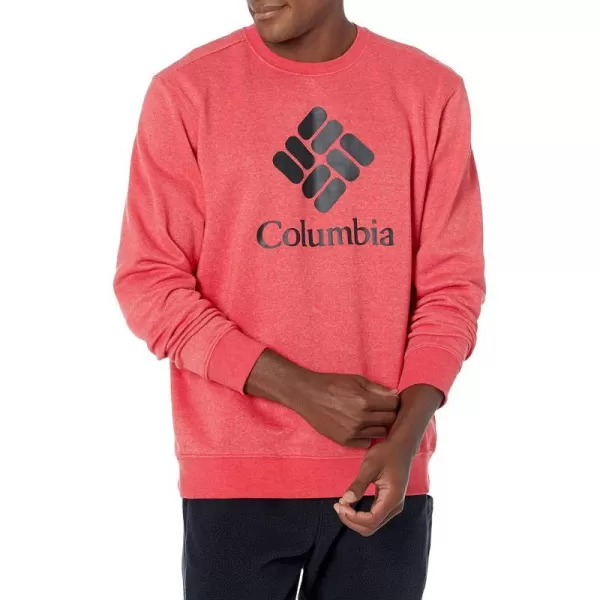 Columbia Mens Trek CrewMountain Red HeatherCsc Stacked Logo