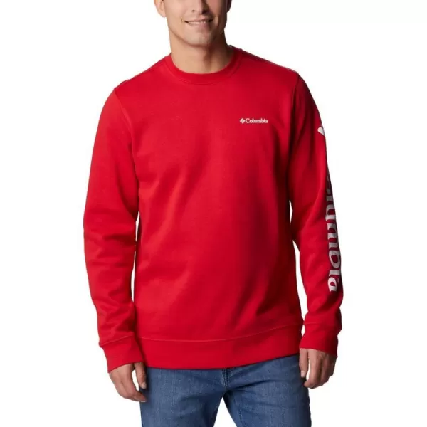 Columbia Mens Trek CrewMountain RedCsc Sleeve Logo