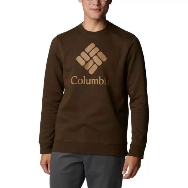 Columbia Mens Trek CrewOlive GreenCsc Stacked Graphic