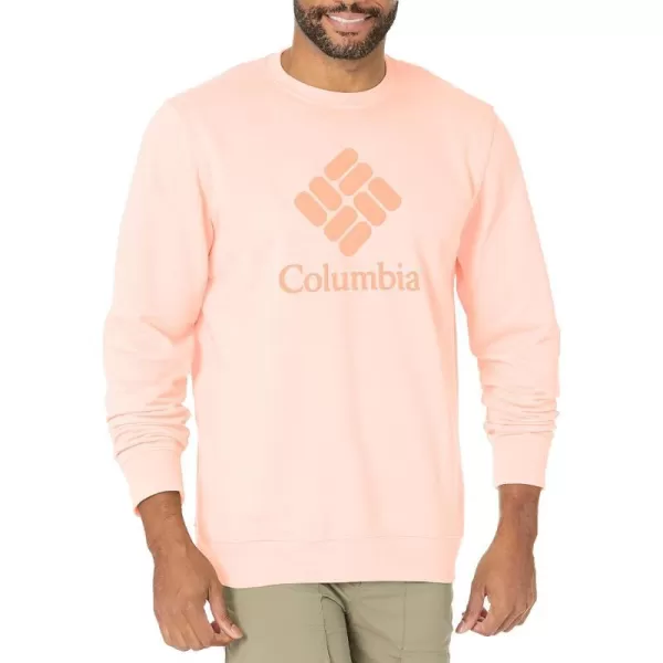 Columbia Mens Trek CrewPeach BlossomCsc Stacked Graphic