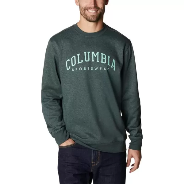 Columbia Mens Trek CrewSpruce HeatherArched Brand Logo