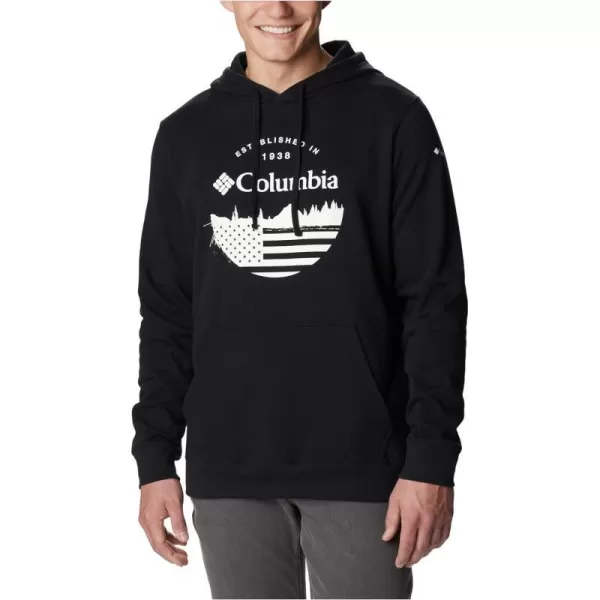 Columbia Mens Trek Graphic HoodieBlackFunFlags Graphic