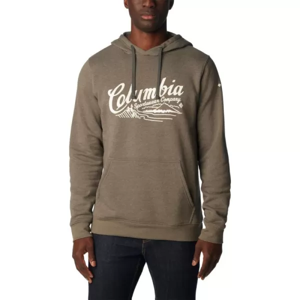 Columbia Mens Trek Graphic HoodieCharcoal HeatherScripted Scene