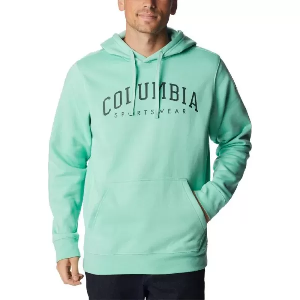 Columbia Mens Trek HoodieKelp HeatherCsc Arched Brand Logo