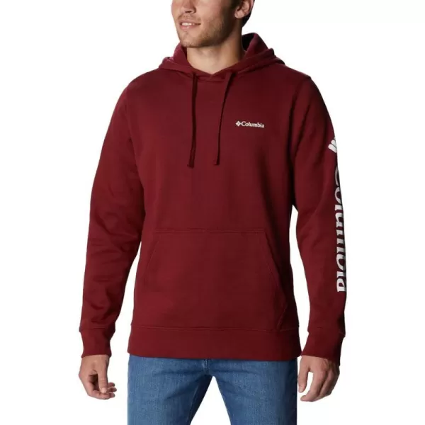 Columbia Mens Trek HoodieRed JasperCsc Sleeve Logo