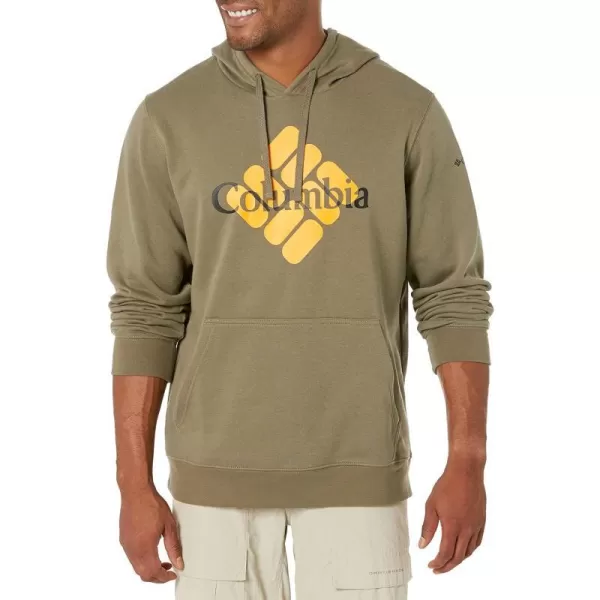 Columbia Mens Trek HoodieStone GreenCentered Gem Logo