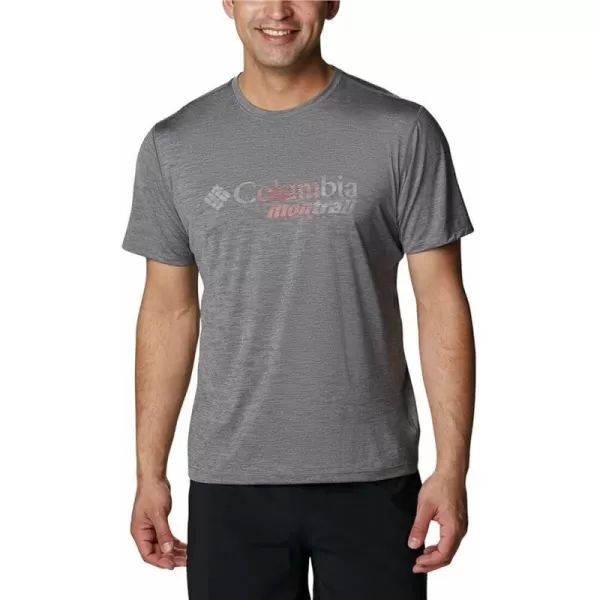 Columbia Mens Trinity Trail Graphic TeeCity Grey  Active Fit