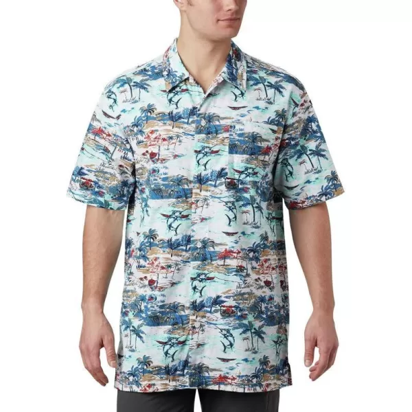 Columbia Mens Trollers Best Short Sleeve ShirtBeach Billfish BBQ Print