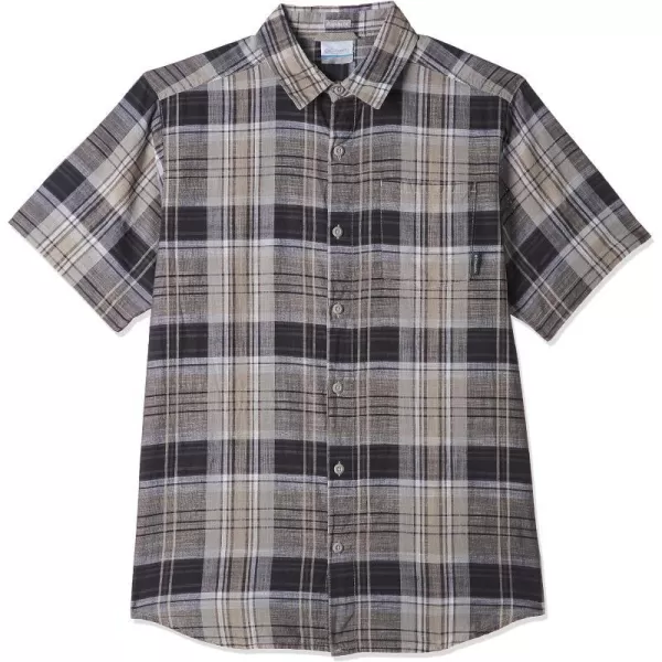 Columbia Mens Under Exposure Yarn Dye Short Sleeve ShirtCity Grey Madras