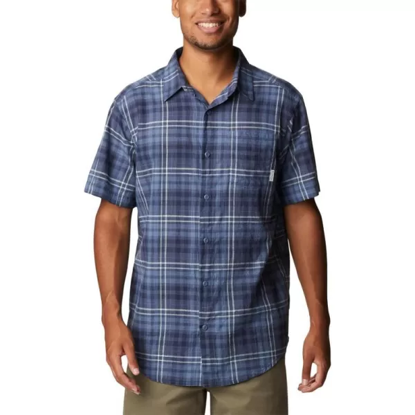 Columbia Mens Under Exposure Yarn Dye Short Sleeve ShirtDark Mountain Madras Gingham