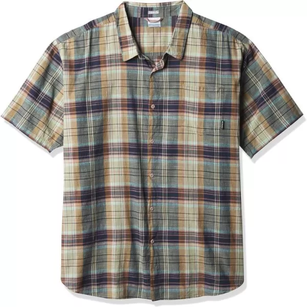 Columbia Mens Under Exposure Yarn Dye Short Sleeve ShirtMocha Madras