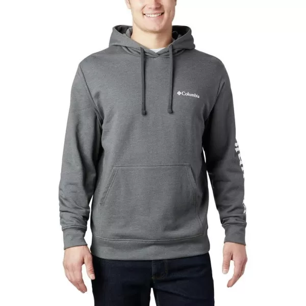 Columbia Mens Viewmont Ii Sleeve Graphic HoodieCharcoal Heather