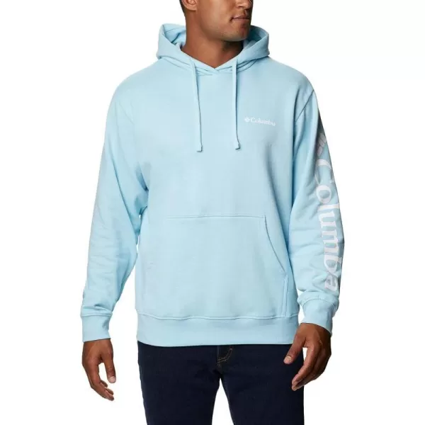 Columbia Mens Viewmont Ii Sleeve Graphic HoodieSky BlueWhite