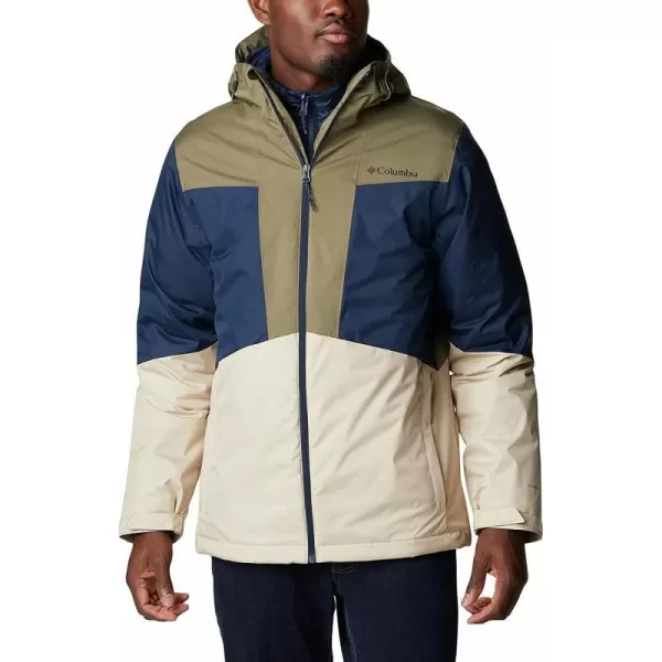 Columbia Mens Wallowa Park Interchange JacketAncient FossilStone GreenCollegiate Navy