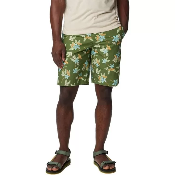 Columbia Mens Washed Out Printed ShortCanteen Tiger Lilies